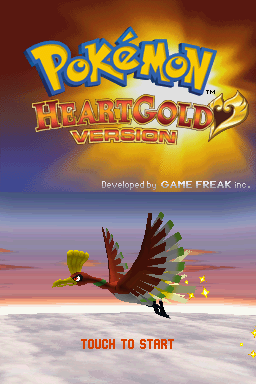 The HeartGold title screen
