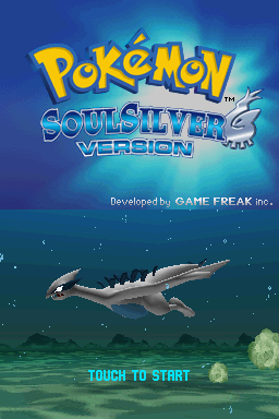 The SoulSilver title screen