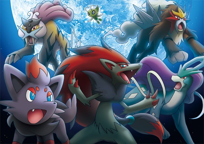 The film’s featured Pokémon in promotional art.