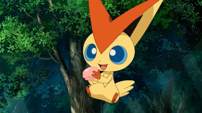 Victini and a macaron