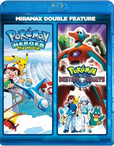 US Blu-ray double feature with Pokémon Heroes – front