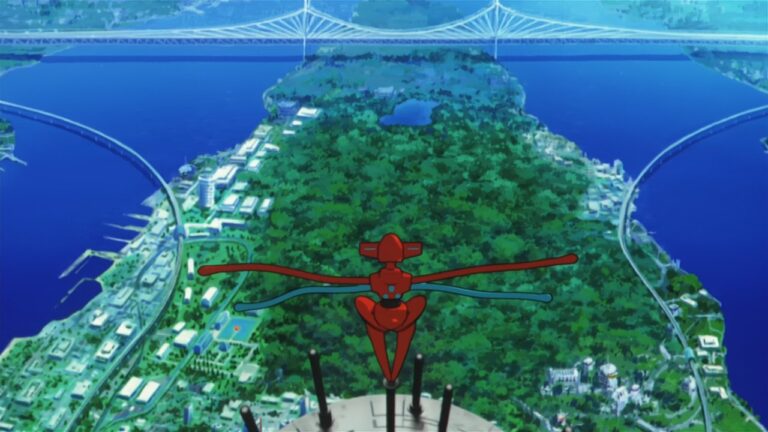 Deoxys surveys the city
