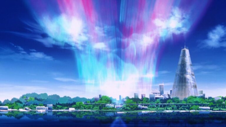 The aurora over LaRousse City