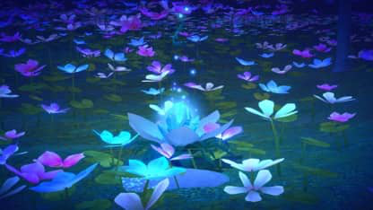 A glowing crystabloom