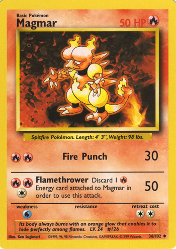Magmar, Base Set card 36