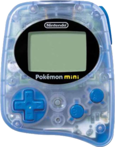 Pokémon mini handheld in Wooper Blue