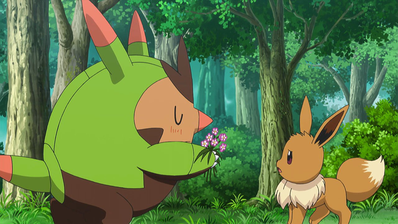 XY095 Love Strikes! Eevee, Yikes! – Pokémon XYZ screenshot