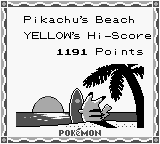 The Pikachu’s Beach hi-score.