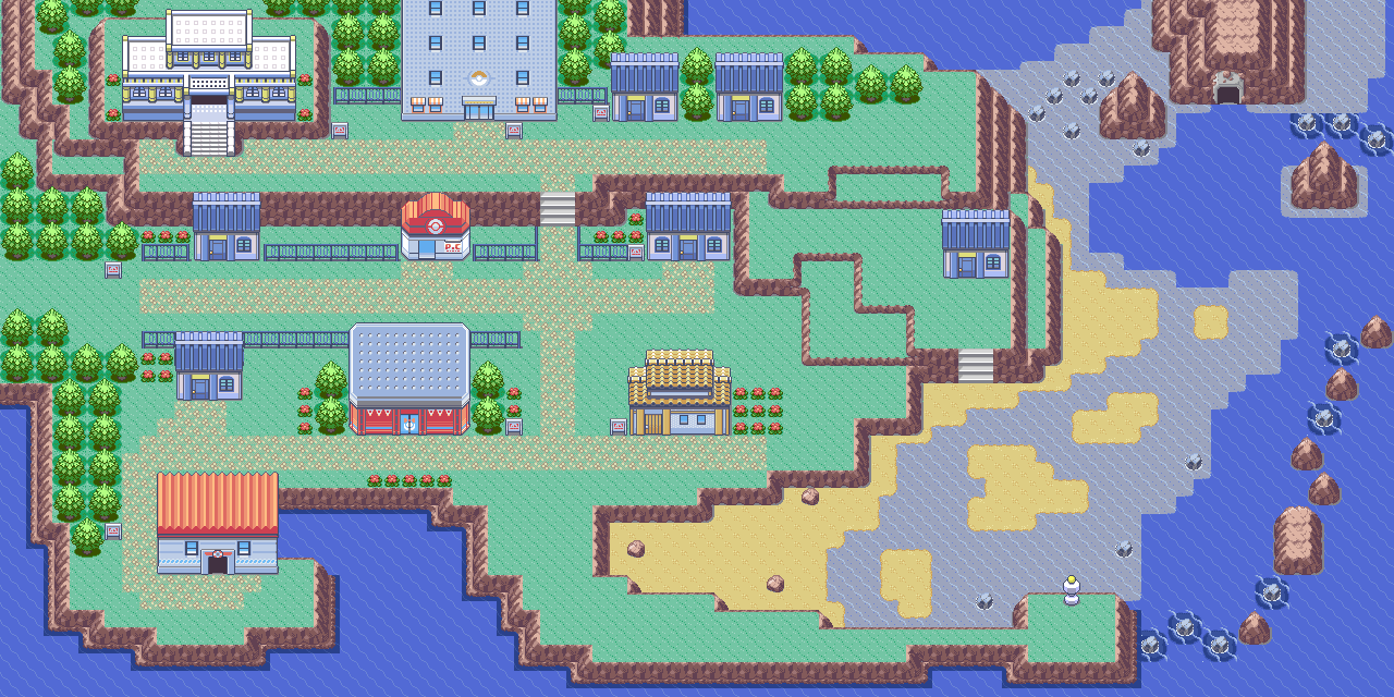 Routes 120121, the Safari Zone & Lilycove City map