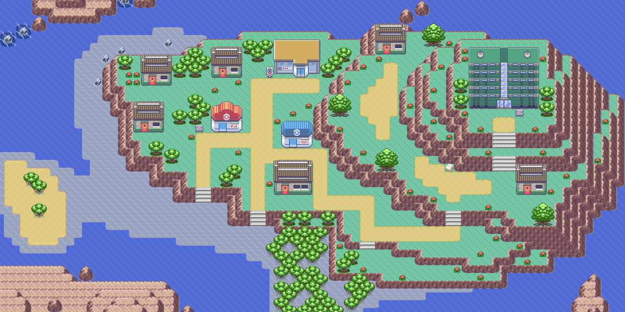 Mossdeep City & Shoal Cave map