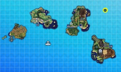 The Poké Pelago’s five isles.