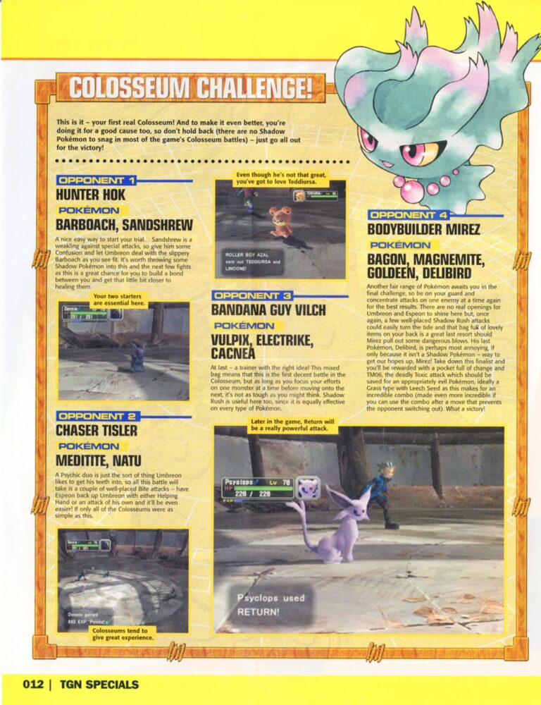 TGN Pokémon Colosseum special, Issue 3 (2004) – complete solution – Page 12 of 45