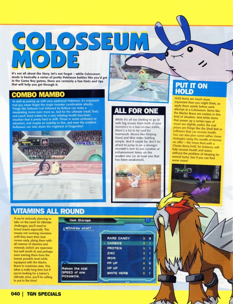 TGN Pokémon Colosseum special, Issue 3 (2004) – complete solution – Page 40 of 45